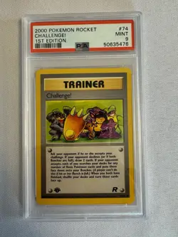 2000 Pokemon - 1st Edition Challenge! Trainer Team Rocket 74/82 PSA 9 Mint! WOTC - Image 1