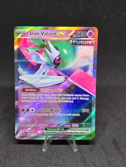 Pokemon TCG Iron Valiant EX 089/182 Extended Art Double Rare Holo NM - Image 1