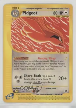 Pidgeot Pokemon e-Card Series Expedition #59 2002 - Image 1