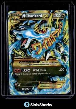 2014 POKEMON FLASHFIRE #108/106 MEGA CHARIZARD EX HOLO SECRET RARE - Image 1