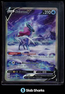 2023 POKEMON SWORD & SHIELD CROWN ZENITH #GG38/GG70 SUICUNE V GALARIAN GALLERY - Image 1