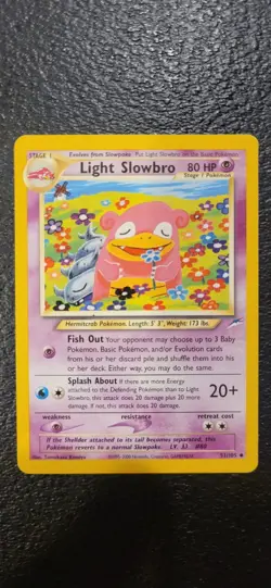 Pokemon TCG Light Slowbro Neo Destiny 51/105 Unlimited Uncommon LP - Image 1