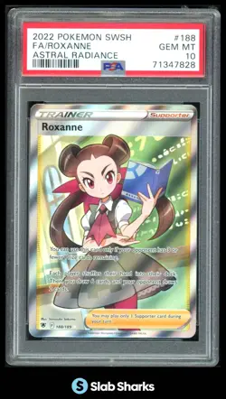 2022 POKEMON SWORD & SHIELD ASTRAL RADIANCE #188/189 ROXANNE PSA 10 - Image 1