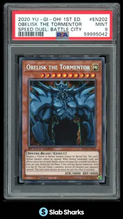 2020 YU-GI-OH! SPEED DUEL: BATTLE CITY 1ST EDITION OBELISK THE TORMENTOR PSA 9 - Image 1