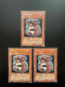 Yugioh Des Koala MFC-077 Unlimited Edition Rare MP/HP X3 - Image 1