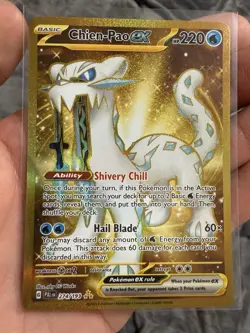 Pokemon TCG Chien-Pao EX Card 274/193 Sv: Paldea Evolved NM Gold Hyper Rare - Image 3