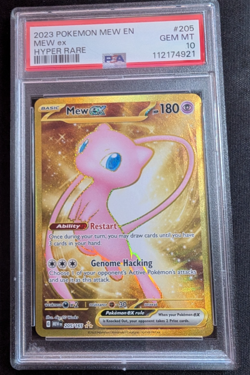 2023 Pokemon Mew ex 151 Hyper Rare Gold Card 205/165 - PSA 10 GEM MT - NEW CERT! - Image 1