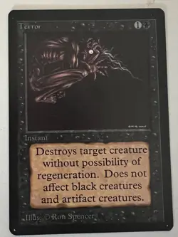 Magic the Gathering MTG Beta Terror NM (Beta Bob) - Image 1