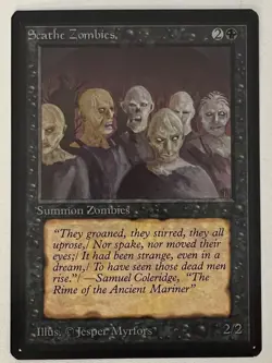 Magic the Gathering MTG Beta Scathe Zombies NM- (Beta Bob) - Image 1