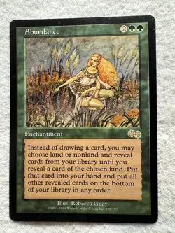 MTG - Abundance - Urza's Saga - LP - Free Shipping! - Image 1