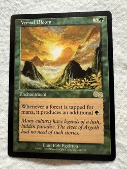 MTG - Vernal Bloom - Urza's Saga - LP - Free Shipping! - Image 1