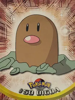 *GERMAN* 1999 Topps Pokemon Blue Logo TV Animation Edition Digda #50 (Diglett) - Image 1