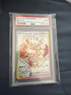 2025 POKEMON SVP EN-SV BLACK STAR PROMO #174 EEVEE EX PSA 9 - Image 1