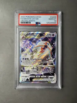 2023 POKEMON SWORD & SHIELD CROWN ZENITH #GG46 FULL ART/DEOXYS VSTAR PSA 10 - Image 1