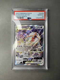 2023 POKEMON SWORD & SHIELD CROWN ZENITH #GG46 FULL ART/DEOXYS VSTAR PSA 10 - Image 4