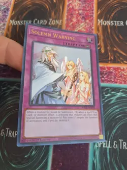 Yugioh Solemn Warning RA02-EN078 Ultra Rare 1st Edition Near Mint - Image 2
