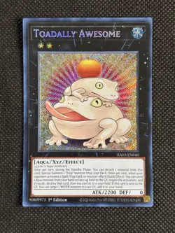 YuGiOh! - Toadally Awesome RA03-EN040 Secret Rare 1st Edition Near Mint - Image 1