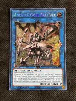YuGiOh! - Ancient Gear Ballista RA03-EN046 Secret Rare 1st Edition Near Mint - Image 1