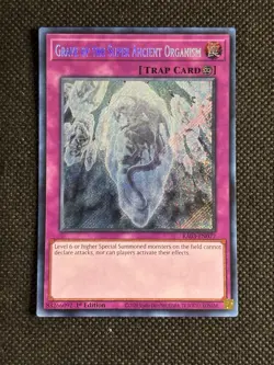 YuGiOh! Grave of the Super Ancient Organism RA03-EN077 Secret Rare 1st Near Mint - Image 1