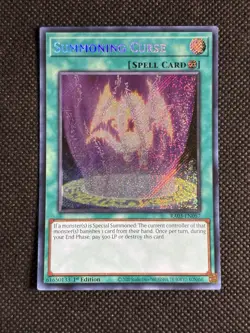 YuGiOh! - Summoning Curse RA03-EN057 Secret Rare 1st Edition Near Mint - Image 1