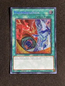 YuGiOh! - Polymerization RA03-EN051 Alt Art Secret Rare 1st Edition Near Mint - Image 1