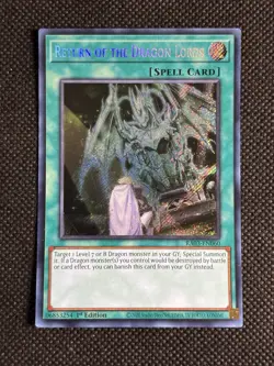 YuGiOh! Return of the Dragon Lords RA03-EN060 Secret Rare 1st Edition Near Mint - Image 1