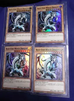 (4) Blue-Eyes White Dragon LDS2-EN001 1st Ed (Grn,Pur,Blu,Gld) - Yugioh Card NM - Image 3
