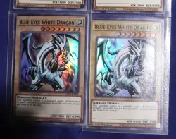 (4) Blue-Eyes White Dragon LDS2-EN001 1st Ed (Grn,Pur,Blu,Gld) - Yugioh Card NM - Image 5
