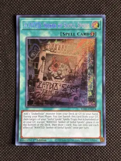 YuGiOh! - WANTED: Seeker of Sinful Spoils RA03-EN074 Secret Rare 1st Edition NM - Image 1