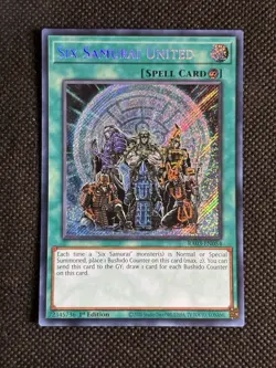 YuGiOh! - Six Samurai United RA03-EN054 Secret Rare 1st Edition Near Mint - Image 1