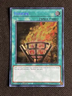 YuGiOh! - Bonfire RA03-EN073 Secret Rare 1st Edition Near Mint - Image 1