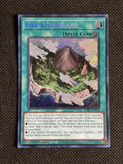 YuGiOh! - Fire King Island RA03-EN059 Secret Rare 1st Edition Near Mint - Image 1