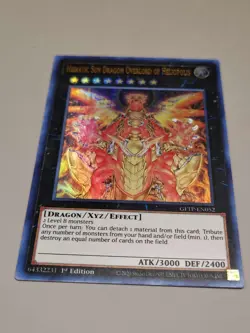 Yugioh Hieratic Sun Dragon Overlord of Heliopolis GFTP-EN052 Ultra Rare 1st NM - Image 1