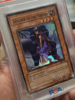 Invader Of The Throne 2002 PSA 9 MINT Magic Ruler Super Rare MRL-026 Yugioh - Image 1