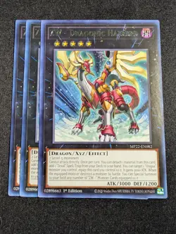 Yugioh - 3x ZW - Dragonic Halberd MP22-EN082 1st Edition Rare NM - Image 1