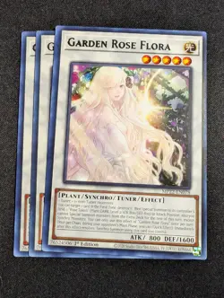 Yugioh - 3x Garden Rose Flora MP22-EN078 1st Edition Rare NM - Image 1