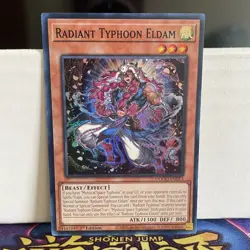 1ST EDITION RADIANT TYPHOON ELDAM 2025 DOOD-EN013 YUGIOH CARD (NM) - Image 1