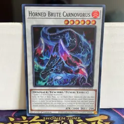 1ST EDITION HORNED BRUTE CARNOVORUS 2025 DOOD-EN098 YUGIOH CARD (NM) - Image 1
