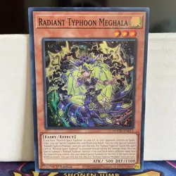 1ST EDITION RADIANT TYPHOON MEGHALA 2025 DOOD-EN012 YUGIOH CARD (NM) - Image 1