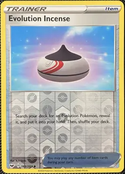 Evolution Incense 163/202 Sword And Shield Reverse Holo - Pokemon Card - Image 1