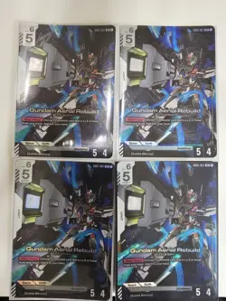 4x Aerial Rebuild LR Newtype Rising Gundam Card Game GD01-067 - Image 1