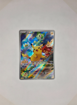 Pokemon - Pikachu SVP 027 Scarlet & Violet Promo Card Paldea Evolved - Image 1