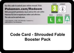 Pokemon TCG Shrouded Fable Card 100ct Lot (Sent Digitally) +25 Extra Codes - Image 1