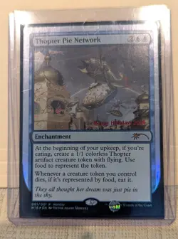 MTG HOLIDAY FOIL PROMO CARD 2016- THOPTER PIE NETWORK- NEVER PLAYED - Image 1