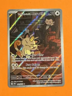 Team Rockets Meowth Destined Rivals Illustration Card 203/182 - Image 1