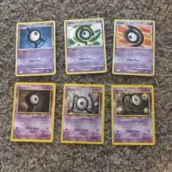 Lot Of 6 Unown Pokemon Cards (A, C, D, I, O, N) Neo Discovery, Diamond And Pearl - Image 1