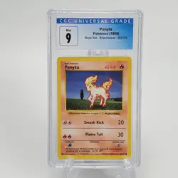 CGC 9 MINT Ponyta Base Set Shadowless Pokemon Card 60/102 - Image 1