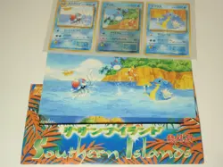 Vtg Japanese Southern Islands Pokemon Cards Sea Postcard Set - Image 2
