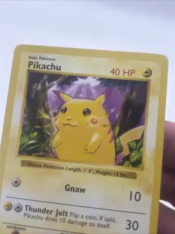 Pikachu Red Cheeks Shadowless 58/102 Base Set 1999 Pokemon TCG Card LP - Image 3