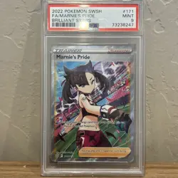 PSA 9 MARNIE'S PRIDE 171/172 FULL ART TRAINER BRILLIANT STARS POKEMON CARD - Image 1